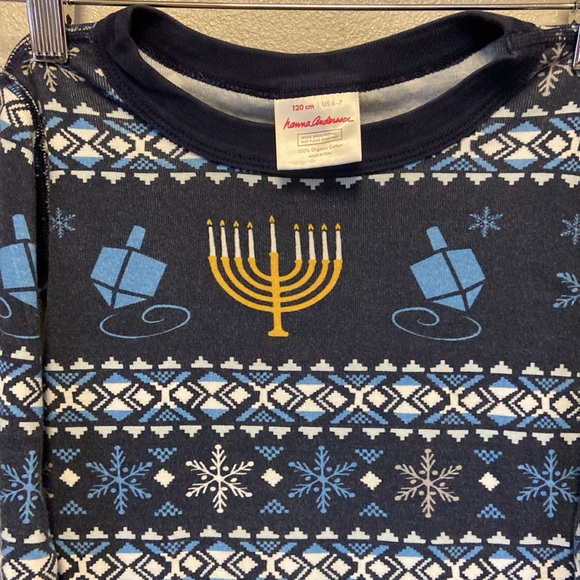 Hannah Anderson Size 120 CM/US 6–7 Hanukkah Long Sleeved Shirt 3368 - Picture 3 of 12